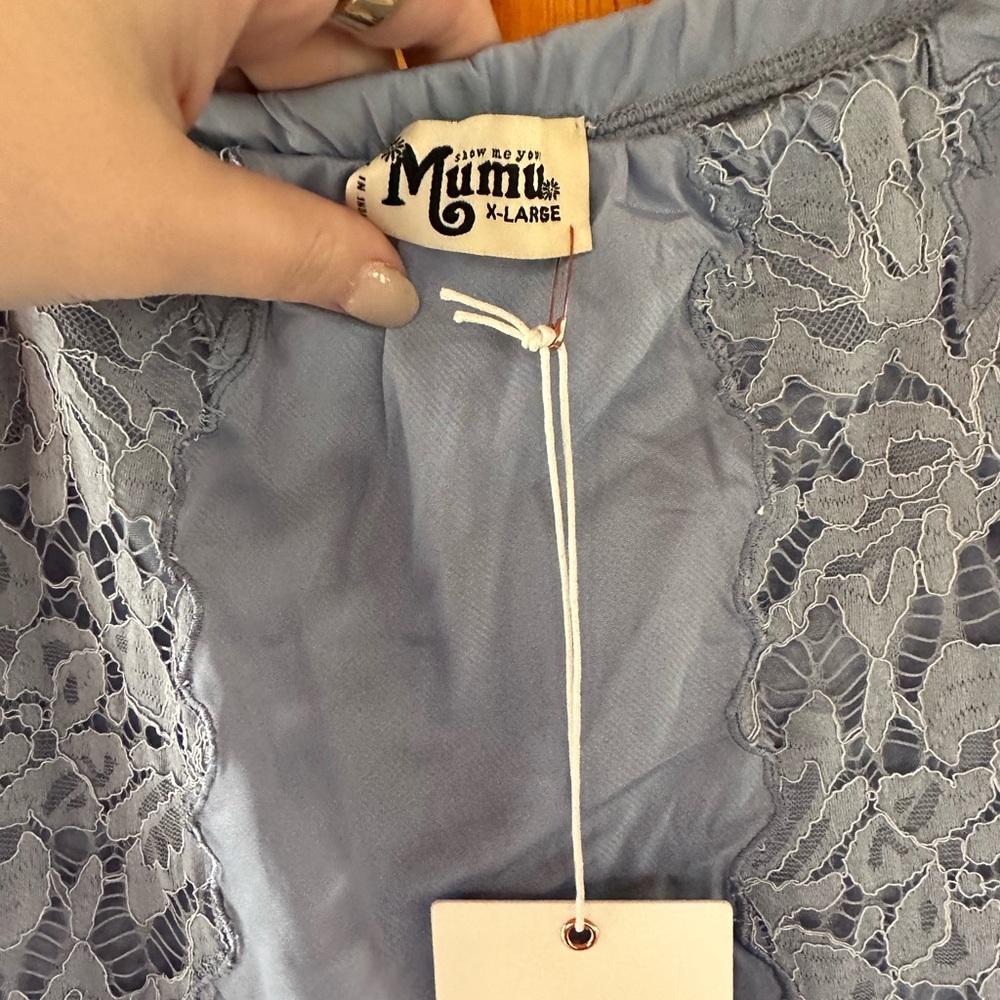 Show me your mumu silk maxi skirt with lace detailing